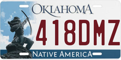OK license plate 418DMZ