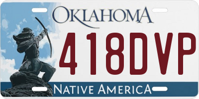 OK license plate 418DVP