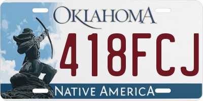 OK license plate 418FCJ