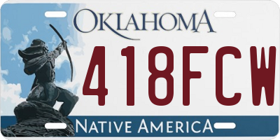 OK license plate 418FCW