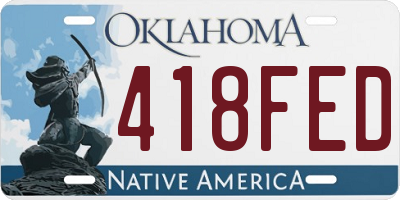 OK license plate 418FED