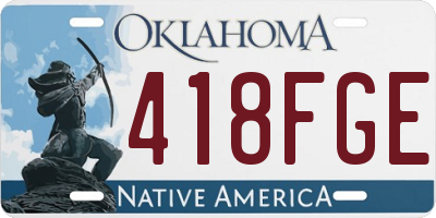 OK license plate 418FGE