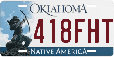 OK license plate 418FHT