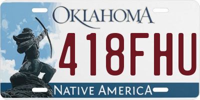 OK license plate 418FHU