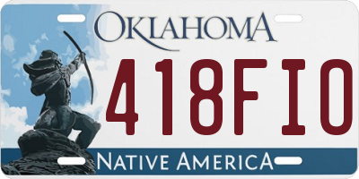 OK license plate 418FIO