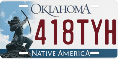 OK license plate 418TYH