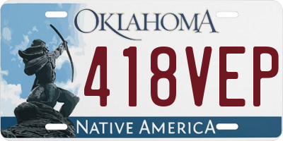 OK license plate 418VEP