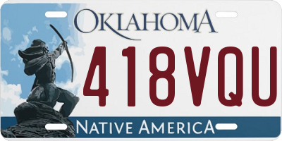 OK license plate 418VQU