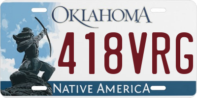 OK license plate 418VRG