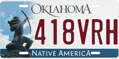 OK license plate 418VRH