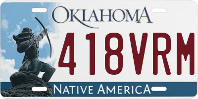 OK license plate 418VRM