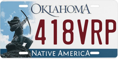 OK license plate 418VRP