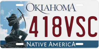 OK license plate 418VSC