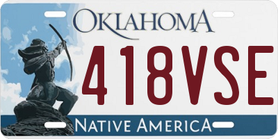 OK license plate 418VSE