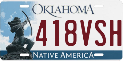 OK license plate 418VSH