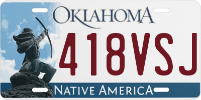 OK license plate 418VSJ