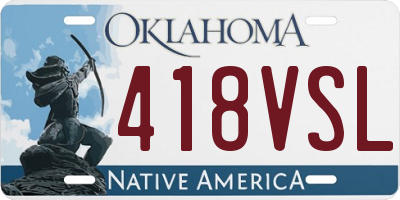 OK license plate 418VSL