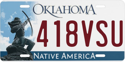 OK license plate 418VSU
