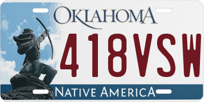OK license plate 418VSW