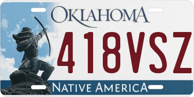 OK license plate 418VSZ