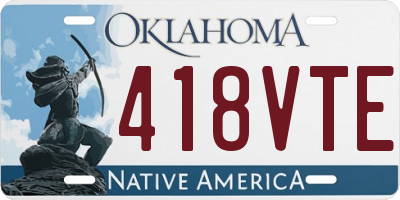 OK license plate 418VTE