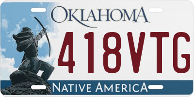 OK license plate 418VTG