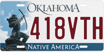 OK license plate 418VTH