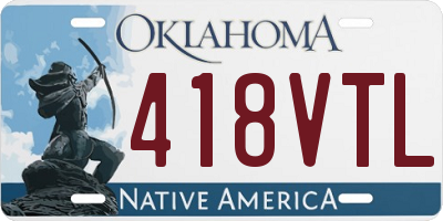 OK license plate 418VTL