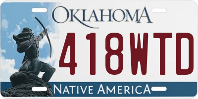 OK license plate 418WTD