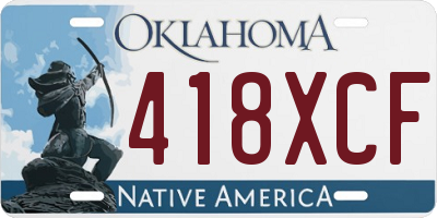 OK license plate 418XCF