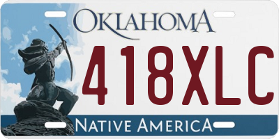 OK license plate 418XLC
