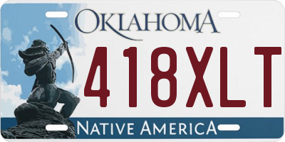 OK license plate 418XLT