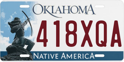 OK license plate 418XQA
