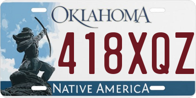 OK license plate 418XQZ