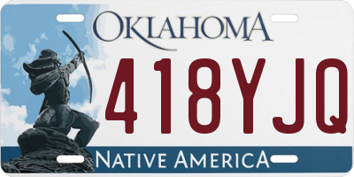 OK license plate 418YJQ