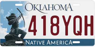 OK license plate 418YQH