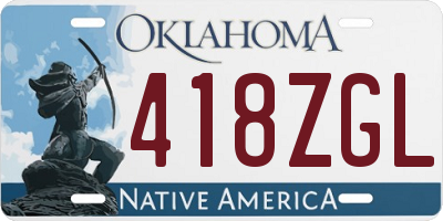 OK license plate 418ZGL