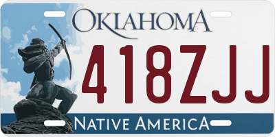 OK license plate 418ZJJ