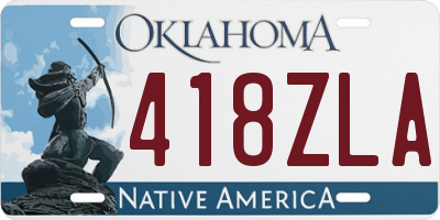 OK license plate 418ZLA