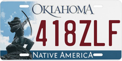 OK license plate 418ZLF
