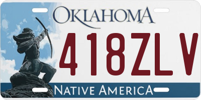 OK license plate 418ZLV