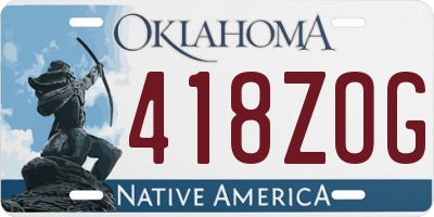 OK license plate 418ZOG
