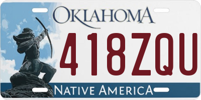 OK license plate 418ZQU