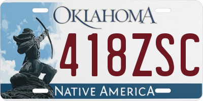 OK license plate 418ZSC