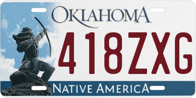 OK license plate 418ZXG