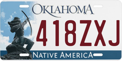 OK license plate 418ZXJ