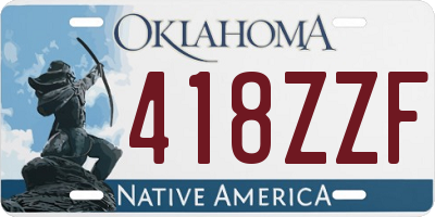 OK license plate 418ZZF