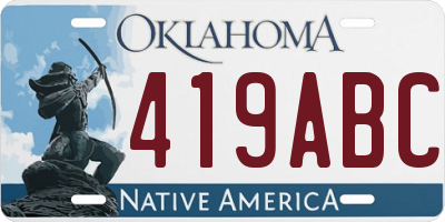OK license plate 419ABC