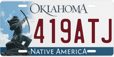 OK license plate 419ATJ
