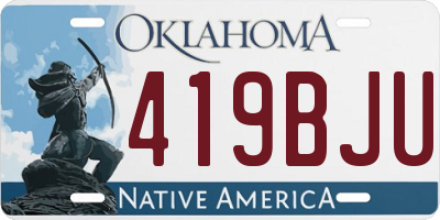 OK license plate 419BJU